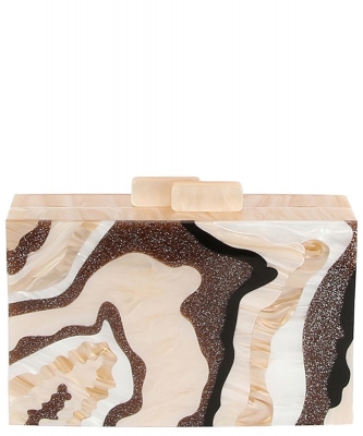 Cute Mini Acrylic Evening Handbag LGZ080 NUDE